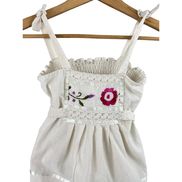 Handmade Embroidered Strappy Dress for Girls Size 2 - Picture 3 of 7